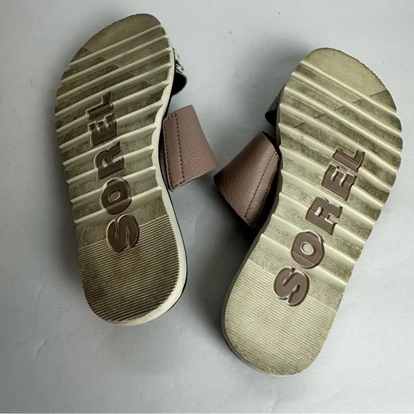 Sorel Ella II Sandals Women's Size 6 EU 37 Shoes Pink Tan Snakeskin Beach Travel - Picture 7 of 9